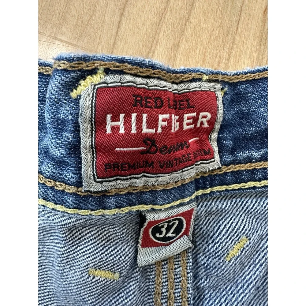 Vintage Tommy Jeans Shorts Mens 32 Blue Carpenter Denim Jorts Hilfiger Baggy